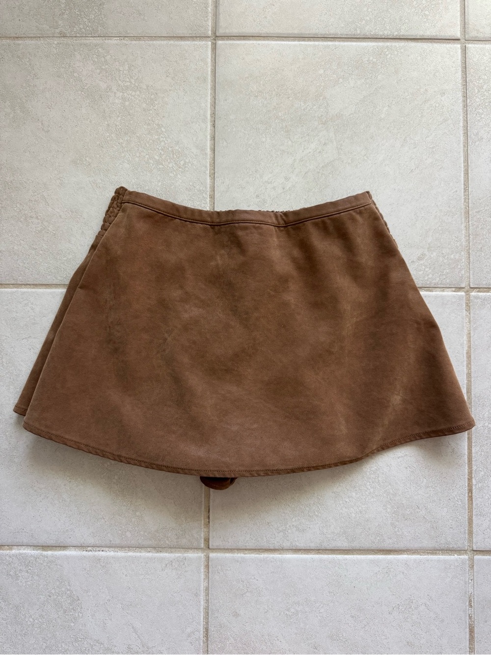 We The Free Brown Suede Circle Skirt - Picture 1 of 10